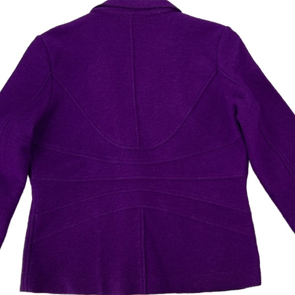 𝅺Pinehurst Wool Blend Purple Snap Button Blazer SZ L - Picture 4 of 13